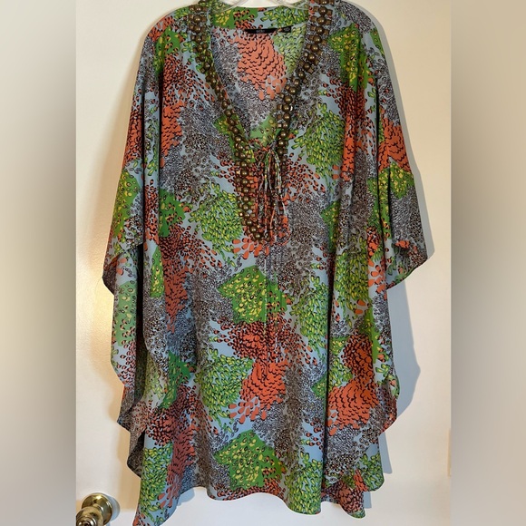 Dash by Kardashian beaded brass tunic cover up size xxs - Picture 1 of 3